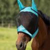 Harrison Howard Pro Luminous Horse Half Face Fly Mask Large Eye Space with Ears UV Protection for Horse Teal M(Teal)