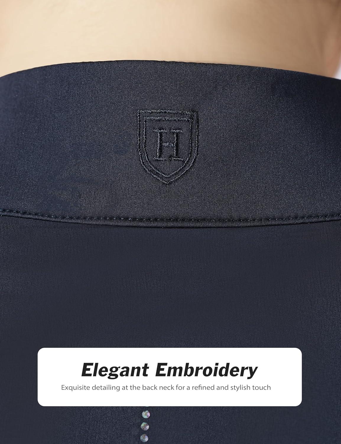 image:imageHarrison Howard Equestrian Shirts for Women Sleeveless Horse Riding Lightweight QuickDry Riding Shirts for WomenNavy