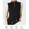 Harrison Howard Equestrian Shirts for Women Sleeveless Horse Riding Lightweight Quick-Dry Riding Shirts for Women(Black)