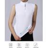 Harrison Howard Equestrian Shirts for Women Sleeveless Horse Riding Lightweight Quick-Dry Riding Shirts for Women(White)