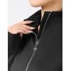 Harrison Howard Long Sleeve Equestrian Shirt Thermal Zip Jacket w/Fleece Interior Horse Riding Top with Extended Thumbholes(Black)