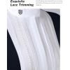 Harrison Howard Pleated Bib Rider Top Horse Riding Shirt Long Sleeve Riding Show Shirt with Lace Trims(Navy)