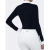 Harrison Howard Pleated Bib Rider Top Horse Riding Shirt Long Sleeve Riding Show Shirt with Lace Trims(Navy)