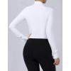 Harrison Howard Pleated Bib Rider Top Horse Riding Shirt Long Sleeve Riding Show Shirt with Lace Trims(White)