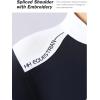 Harrison Howard Women’s Horse Riding Shirt Equestrian Show Shirt Horseback Riding Shirts for Women Spliced Shoulder(Navy)