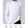 Harrison Howard Women’s Horse Riding Shirt Equestrian Show Shirt Horseback Riding Shirts for Women Spliced Shoulder(White)