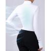 Harrison Howard Women’s Horse Riding Shirt Equestrian Show Shirt Horseback Riding Shirts for Women Spliced Shoulder(White)