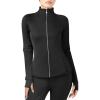 Harrison Howard Long Sleeve Equestrian Shirt Thermal Zip Jacket w/Fleece Interior Horse Riding Top with Extended Thumbholes(Black)