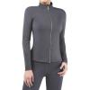 Harrison Howard Women’s Equestrian Riding Jacket,Thermal 4-Way Stretch Full-Zip Top with Hidden Pockets for Horse Riding(Deep Grey)