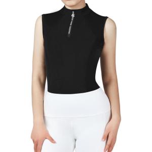 Harrison Howard Equestrian Shirts for Women Sleeveless Horse Riding Lightweight Quick-Dry Riding Shirts for Women(Black)