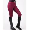Harrison Howard Full-Seat Silicone Breeches for Women Horse Riding Pants Slip-Resistant Riding Tights Equestrian Women(Burgundy)