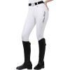 Harrison Howard Full-Seat Silicone Breeches for Women Horse Riding Pants Slip-Resistant Riding Tights Equestrian Women(White)