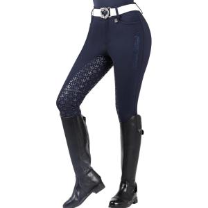 Harrison Howard Full-Seat Silicone Breeches for Women Horse Riding Pants Slip-Resistant Riding Tights Equestrian Women(Navy)