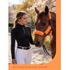 Harrison Howard Fleece Halter Covers for Horses, Set of 9, Prevent Hair Loss Pressure Marks, Padded Horse Halter Fleece Set Black(Bright Orange)
