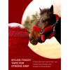 Harrison Howard Fleece Halter Covers for Horses, Set of 9, Prevent Hair Loss Pressure Marks, Padded Horse Halter Fleece Set Black(Burgundy)