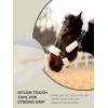 Harrison Howard Fleece Halter Covers for Horses, Set of 9, Prevent Hair Loss Pressure Marks, Padded Horse Halter Fleece Set Black(Cream White)