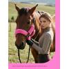 Harrison Howard Fleece Halter Covers for Horses, Set of 9, Prevent Hair Loss Pressure Marks, Padded Horse Halter Fleece Set Black(Magenta)