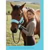 Harrison Howard Fleece Halter Covers for Horses, Set of 9, Prevent Hair Loss Pressure Marks, Padded Horse Halter Fleece Set Black(Sky Blue)