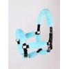 Harrison Howard Fleece Halter Covers for Horses, Set of 9, Prevent Hair Loss Pressure Marks, Padded Horse Halter Fleece Set Black(Sky Blue)