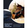Harrison Howard Fleece Halter Covers for Horses, Set of 9, Prevent Hair Loss Pressure Marks, Padded Horse Halter Fleece Set Black(Trypan Blue)