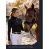 Harrison Howard Fleece Halter Covers for Horses, Set of 9, Prevent Hair Loss Pressure Marks, Padded Horse Halter Fleece Set Black(Trypan Blue)