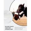 Harrison Howard Fleece Halter Covers for Horses, Set of 9, Prevent Hair Loss Pressure Marks, Padded Horse Halter Fleece Set Black(White)