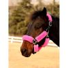 Harrison Howard Fleece Halter Covers for Horses, Set of 9, Prevent Hair Loss Pressure Marks, Padded Horse Halter Fleece Set Black(Magenta)