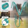 Harrison Howard Equestrian Horse Breast Collars Braided Paracord Chest with Personalized Beading Paracord Horse Tack Green(Green)