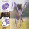 Harrison Howard Equestrian Horse Breast Collars Braided Paracord Chest with Personalized Beading Paracord Horse Tack Green(Purple)