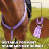 Harrison Howard Equestrian Horse Breast Collars Braided Paracord Chest with Personalized Beading Paracord Horse Tack Green(Purple)