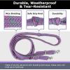 Harrison Howard Horse Tack Western Nylon Braided Roping Barrel Reins with Safety Knots and Scissor Snaps