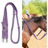 Harrison Howard Horse Tack Western Nylon Braided Roping Barrel Reins with Safety Knots and Scissor Snaps