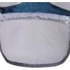 Harrison Howard Pro Luminous Horse Fly Mask Large Eye Space Full Face UV Protection for Horse Coral Orange/Navy S(Sky Blue)