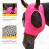 Harrison Howard Superior Comfort Stretchy Fly Masks Breathable Soft on Skin Without Ear Covers(No Ear-Rose Pink)