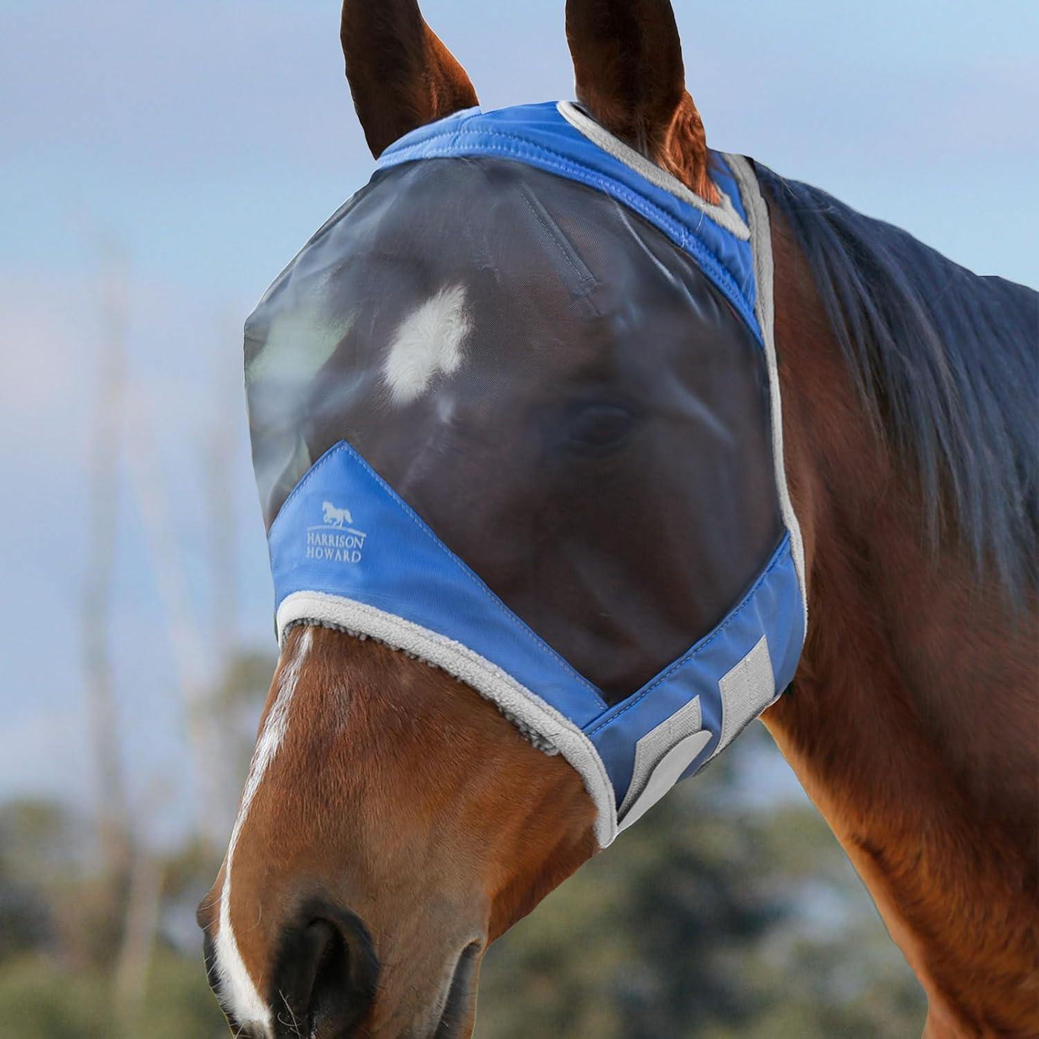 image:imageHarrison Howard CareMaster Pro Luminous Fly Mask Large Eye Space Standard Aquamarine S PonyAquamarine