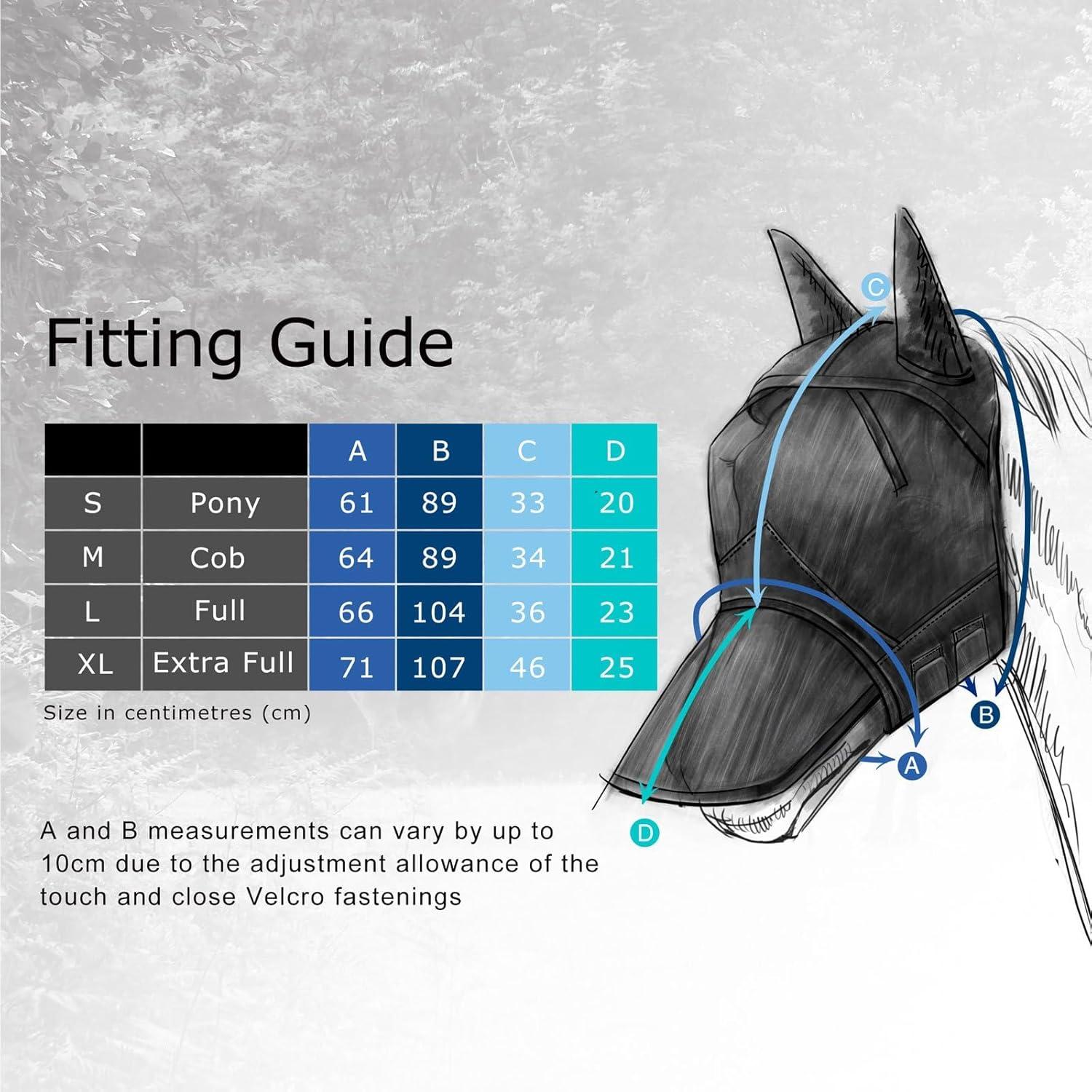 image:imageHarrison Howard CareMaster Pro Luminous Fly Mask Large Eye Space Standard Aquamarine S PonyFlamingo