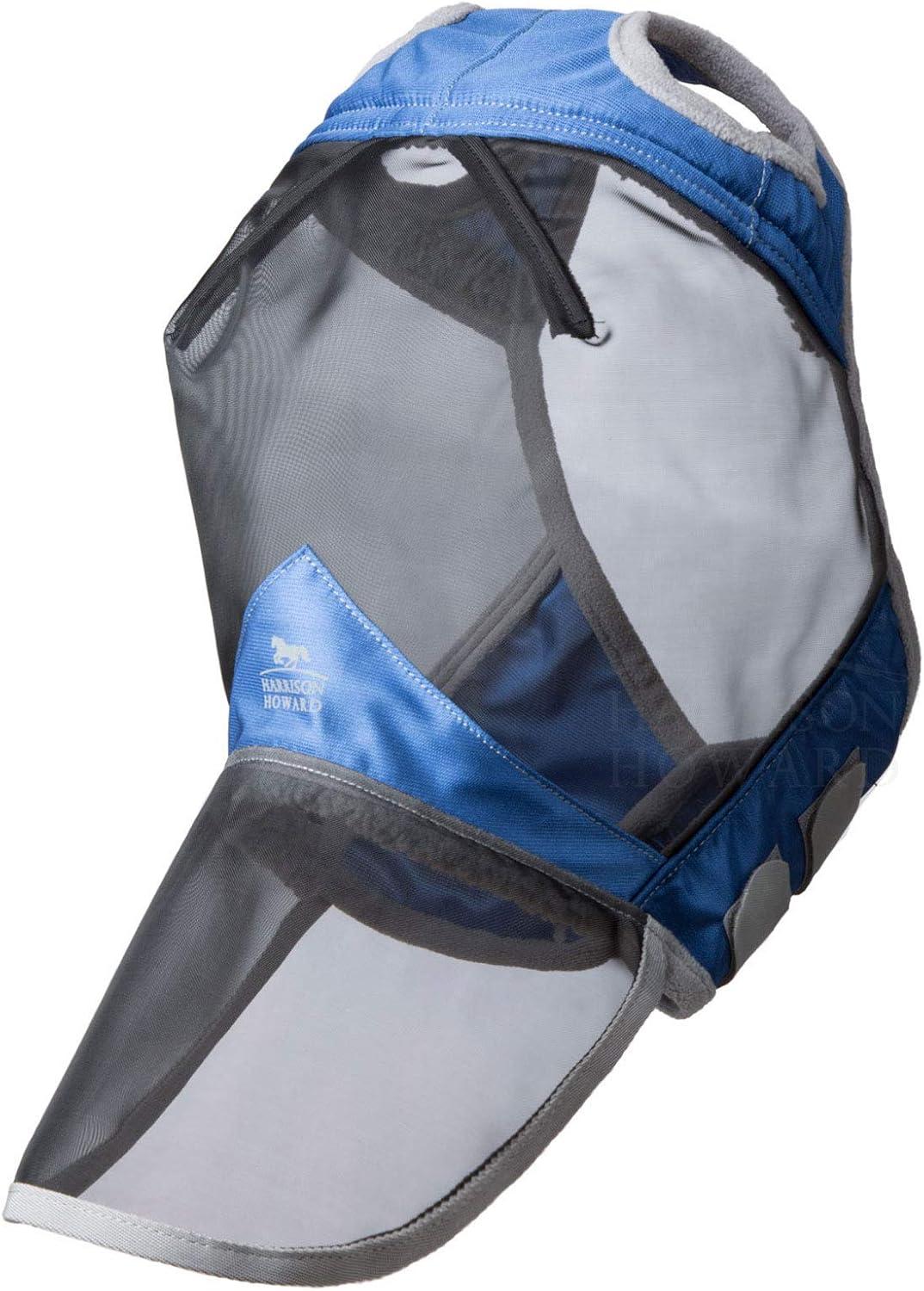image:imageHarrison Howard CareMaster Pro Luminous Horse Fly Mask Large Eye Space Full Face Standard with Nose No Ears Aquamarine S PonyAquamarine