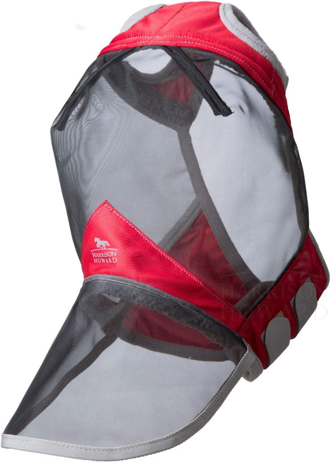 image:imageHarrison Howard CareMaster Pro Luminous Horse Fly Mask Large Eye Space Full Face Standard with Nose No Ears Aquamarine S PonyRuby