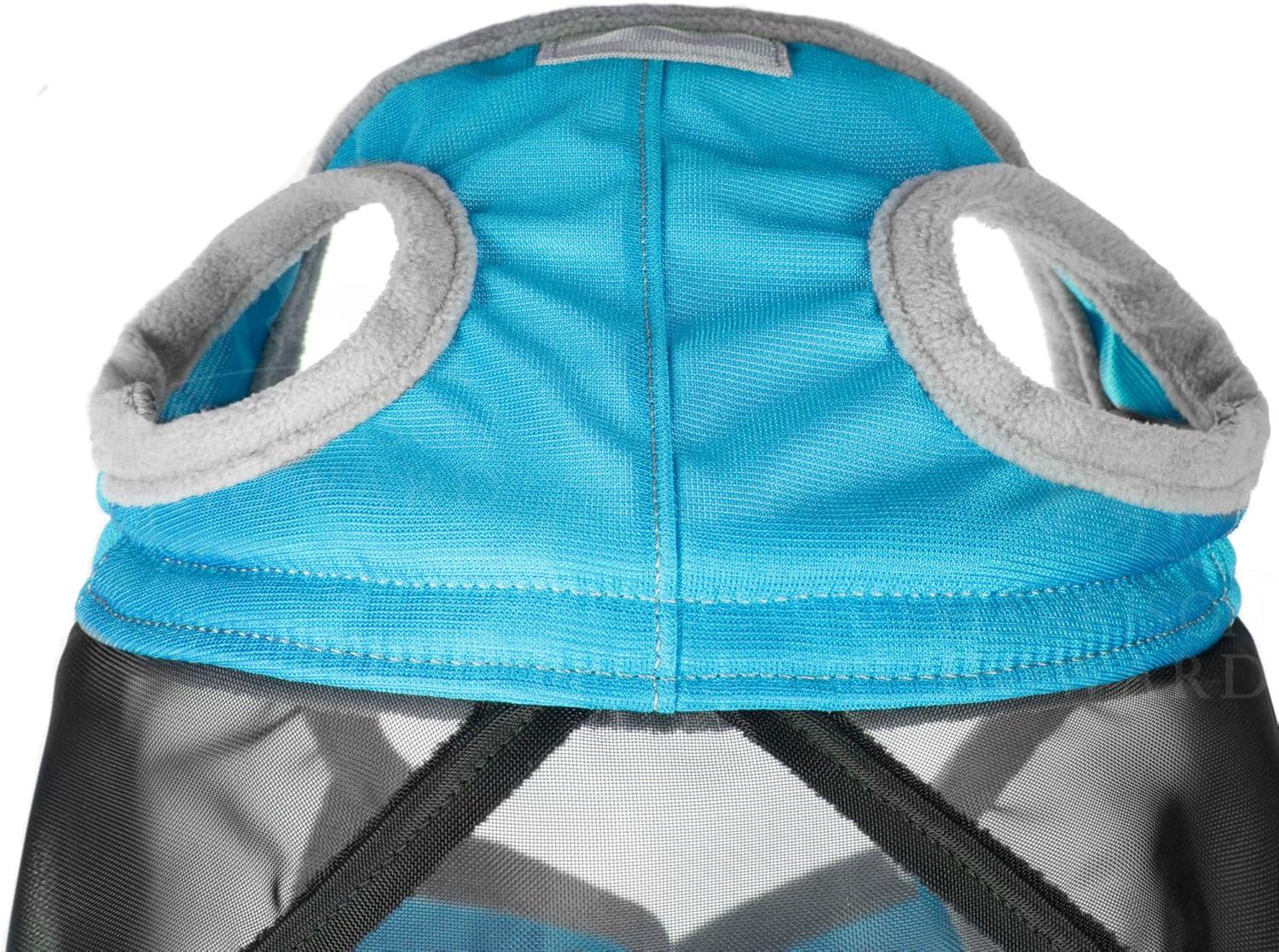 image:imageHarrison Howard CareMaster Pro Luminous Horse Fly Mask Large Eye Space Full Face Standard with Nose No Ears Aquamarine S PonyVoodoo Blue