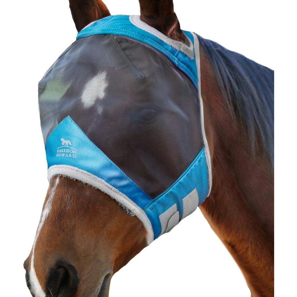 image:imageHarrison Howard CareMaster Pro Luminous Fly Mask Large Eye Space Standard Aquamarine S PonyVoodoo Blue