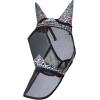 Harrison Howard Pro LumiVista Horse Full Face Fly Mask Large Eye Space Long Nose with Ears UV Protection for Horse Cute Hearts L(Iridescent Prints)