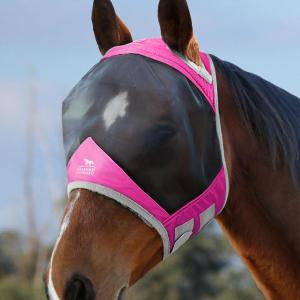 Harrison Howard CareMaster Pro Luminous Fly Mask Large Eye Space Standard Aquamarine S Pony(Flamingo)