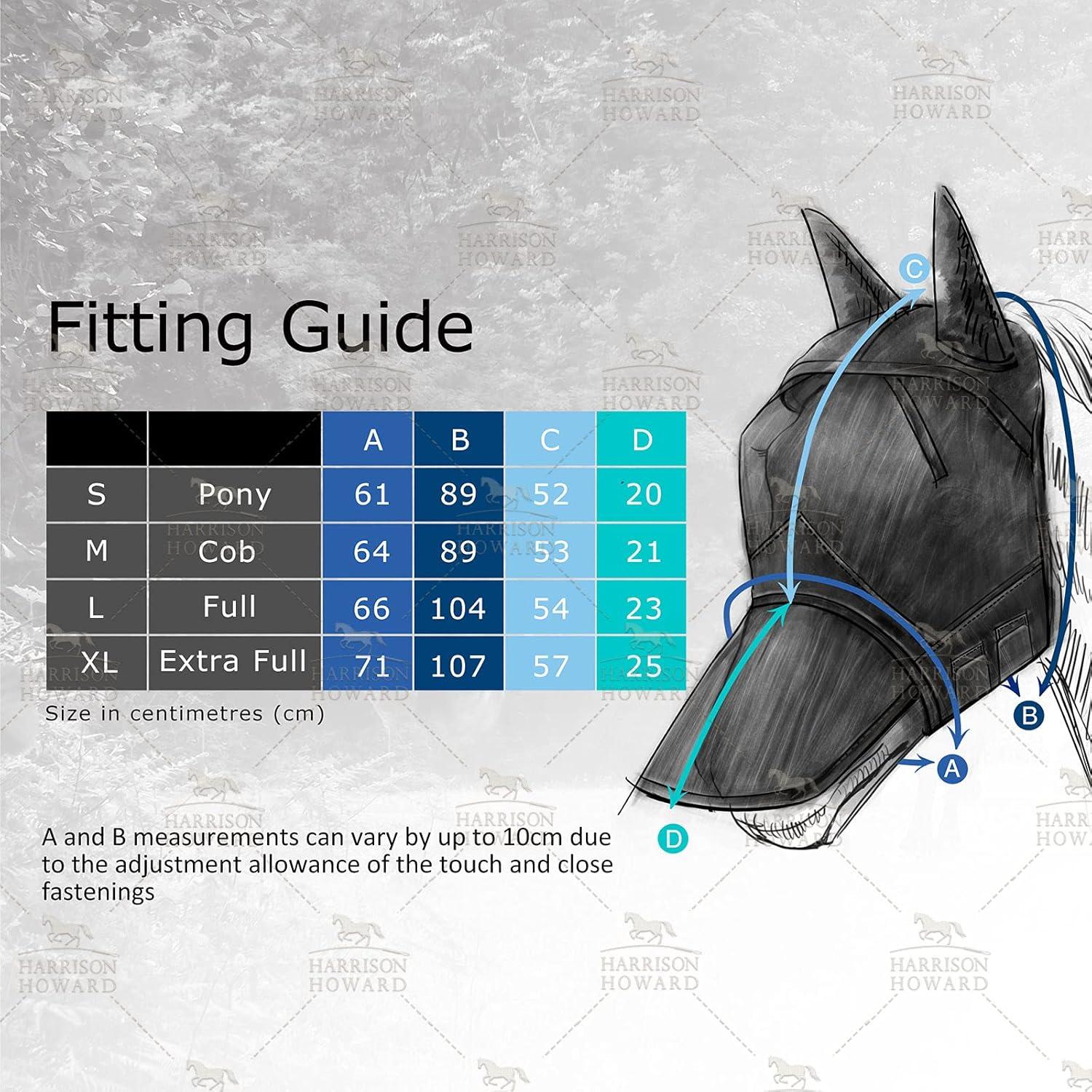 image:imageHarrison Howard Pro Luminous Horse Fly Mask Long Nose with Ears UV Protection for Horse Azure BlueSilver Small PonyFlamingo