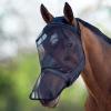 Harrison Howard CareMaster Horse Fly Mask Large Eye Space Full Face No Ears Black Small Pony(Black)