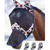 Harrison Howard LumiVista Horse Fly Mask Long Nose with Ears UV Protection for Horse Green Cactus L Full Size(Dream Star)