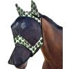 Harrison Howard LumiVista Horse Fly Mask Long Nose with Ears UV Protection for Horse Green Cactus L Full Size(Green Cactus)
