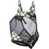 Harrison Howard LumiVista Horse Fly Mask Long Nose with Ears UV Protection for Horse Green Cactus L Full Size(Green Cactus)