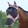 Harrison Howard LumiVista Horse Fly Mask Long Nose with Ears UV Protection for Horse Green Cactus L Full Size(Tribal Rhombus)