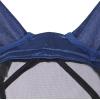 Harrison Howard Pro Luminous Horse Fly Mask Long Nose with Ears UV Protection for Horse Azure Blue/Silver Small Pony(Navy)