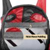 Harrison Howard Pro Luminous Horse Fly Mask Long Nose with Ears UV Protection for Horse Azure Blue/Silver Small Pony(Scarlet Red/Black)